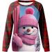 Women's Christmas Snowman & Penguin Print Sweatshirt - Pink XL - Buy Online on SooperMarket.com