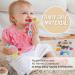 Organic Wooden & Silicone Baby Teething Toy Rings - Khaki (3+ Months) - Buy Online on SooperMarket.com