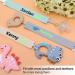 Ausbay Personalized Pacifier Clip with Name (2 Pack) - Customized Paci Holder Leash for Baby Boys and Girls - Shower Gift - Dark Pink+Purple - Buy Online on SooperMarket.com