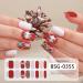 Christmas Red Green White gel nail stickers uv cure semi cured stickers & decals uv stick on gel nails nail polish strips - Buy Online on SooperMarket.com
