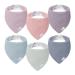 Lulu moon bib baby triangular scarf baby muslin scarf baby for boys and girls (6 pieces dream unicorn)