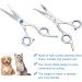 Petsvv 7 Curved Dog Grooming Scissors | Safety Round Tips | Lightweight Professional Shears for Dogs & Cats | Stainless Steel | Blue - Buy Online on SooperMarket.com