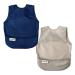 Tiny Twinkle Mess-Proof Apron Toddler Bibs w/Tug-Proof Closure Baby Food Bibs 2 Pack Grey Indigo Small 6-24 Months