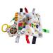 Baby Jack & Co 10x10  Wizard Lovey Owl Tag Toy for Babies Witches - House Colors - Learn Wizardry - Soft & Safe - Learn Shapes & Colors - Ideal Baby Toy & Muggle Gift - BPA Free w/ Stroller Clip