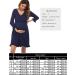 Bresdk Women's Maternity Nightdress - Long Sleeve Breastfeeding Nightgown for Pregnant Women - Loungewear Pyjamas in Black - Buy Online on SooperMarket.com