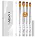 Saviland Pure Kolinsky Acrylic Nail Brush Set: 4PCS Acrylic Brush Silver Glitter Nail Art Brushes for Acrylic Powder & Acrylic Monomer Liquid Nail Extension & Carving Size 6/10/12/14 Women Gift Sets 01-4 pcs-size 6/10/12/14