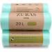 Zuras 20L Organic Waste Bags - 150 Compostable & Biodegradable Garbage Bags | DIN EN 13432 Certified Tear-Resistant & Waterproof - Buy Online on SooperMarket.com