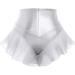 Women's Shiny Ruffle Dance Booty Shorts - High Waist Metallic Mini Hot Pants for Stage, Pole Dance, Yoga - Large Silver - Buy Online on SooperMarket.com