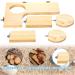 Nizirioo 5-Piece Hamster Accessories Set | Natural Wood Toys & Cage Decor for Hamsters Guinea Pigs Chinchillas & Mice - Buy Online on SooperMarket.com