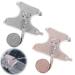 Adjustable rabbits leash 2 pieces of adjustable leash for rabbits breathable west harness soft rabbit dishes for small animal hare hamster cat (pink gray)