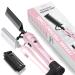 Hot Comb Ceramic Hot Comb for Wigs Afro Hair and Beard Anti-Scald Straightening Comb Hair Straightener Electric Press Comb Dual Voltage Heat Comb with Temperatures Adjustable 60 Min Auto Shut Off Pink