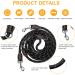 Adjustable Reflective Dog Leash for Large & Medium Dogs - 3M Nylon Lead with Double Carabiner Hooks - Buy Online on SooperMarket.com