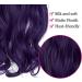 OMGREAT Halo Hair Extensions 18 Inch Curly Wavy Invisible Wire Deep Purple - 4.2 Oz | Women's Secret Crown Hairpiece - Buy Online on SooperMarket.com