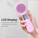 Face Scrubber Brush - Electric Silicone Sonic Facial Cleansing Brush with LCD Rechargeable & Waterproof for Deep Cleansing - Thermal Massager for Men & Women - Pink - Buy Online on SooperMarket.com