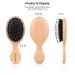 Mini Boar Bristle Hair Brush for All Hair Types - Detangle, Massage, and Add Shine - Pocket Size for Travel - Black - Men, Women, Kids - Buy Online on SooperMarket.com
