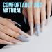 TOMICCA Long Coffin French Edge Nail Tips - 240pcs Half Cover Clear False Nails for Acrylic Extensions - 15 Sizes Half Cover-Long Coffin - Buy Online on SooperMarket.com