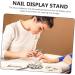 HAPINARY Fake Nail Stand 2 Sets magnetic supplies nail display stand nail frame nail stand for press press on nails holder with base Acrylic exercise rack press on artificial nails holder - Buy Online on SooperMarket.com