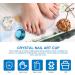 FRCOLOR 1Pc nail art crystal cup dappen dish with lid diamond dappen dish monomer cups for acrylic nails crystal nail cup Crystal Dappen Dish cups glass manicure White crystal small plate 5.5x5.5cm Blue - Buy Online on SooperMarket.com