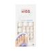 KISS Gel Fantasy Collection Ready-To-Wear Fake Toenails Pedicure Set  Style 'This is Classic'  with Mini Nail File  Pink Gel Nail Glue & 28 White Smudge-Proof Glue-On Toenails