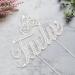 LINGTEER Twelve Birthday Cake Topper with Crown Sign | Silver Bling Crystal Rhinestone Birthday Keepsake | Happy 12th Birthday Party Decorations Gift Supplies - Buy Online on SooperMarket.com