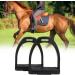 Doact Iron Stirrups for Adolescents & Adults - Secure Black Rubber & Plastic Dressage Stirrups | Medium 13 | Perfect for Children & Horses - Buy Online on SooperMarket.com