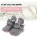 TMEOG Baby Booties Slippers | Infant First Walking Shoes | Winter Sock Crib Shoes for Boys Girls 0-18 Months | Light Grey Pink Furry | 6-12 Months - Buy Online on SooperMarket.com