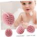 BCOATH Bath Stuff Body Wash Sponge Loofah Body Scrubber Exfoliating Sponge Bath Sponge Swirl Bath Shower Loofah Body Sponge Scrub Mesh Sponge Miss Bath Ball Frosted Pink Polyurethane - Buy Online on SooperMarket.com
