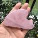 Natural Rose Quartz Gua Sha Massage Tool for Facial & Body - Crystal Scraping Board for SPA & Acupuncture Therapy - Buy Online on SooperMarket.com