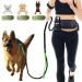 Jogging lines for dogs heelay belt bag to run jogging hiking and normal dog leash for large medium -sized small with double handle belly belt with reflective seams green