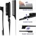 Qufiiry 3Pcs Slick Back Hair Brush Set - Edge & Bristle Brush, Rat Tail Comb - Black | For Women, Men, Kids - Buy Online on SooperMarket.com