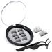 Dual Magnetic Eyelashes  Half Lash  Accent Lashes  Light Weight & Reusable  Updated 3D False Eyelashes with Applicator(8pcs) white