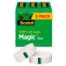 Scotch Magic Tape  3 Rolls  Numerous Applications  Invisible  Engineered for Repairing  3/4 x 1000 Inches  Boxed (810K3)