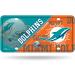 Rico Industries NFL Miami Dolphins License Plate - Metal Team Color One Size | Durable & Stylish Fan Gear - Buy Online on SooperMarket.com