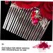 PLAFOPE Rose Hair Comb Hair Jewelry Comb Female Insert Comb Bridesmaid Hair Comb Rose Head Decor Hair Comb Clip Wedding Hair Comb Wedding Ceremony Decorations Hair Accessories Red Cloth - Buy Online on SooperMarket.com