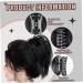 Clip on Ponytail for Woman 8 Teeth Claw Messy Bun Makeup Ponytail Extension Synthetic Fiber Stylish Clip in Claw Hair Washable Hairpiece for Photography Black - Buy Online on SooperMarket.com