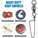 Dr.Fish Fishing Snap Swivels  Ball Bearing Swivels with Stainless Steel Coastlock Snap  Corrosion Resistant Black Nickel Coating  High Strength 26Lb to 503Lb  Saltwater Swivels Fishing Tackle #7-232LB 20 - Buy Online on SooperMarket.com