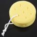 MRNHA Yellow Round Bath Body Shower Soft Sponge w Hanging Loop - Buy Online on SooperMarket.com