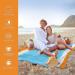 Famstar Beach Blanket Oversized Extra Large79 X 83" Waterproof Sandproof Beach Blanket 1-7 Adults Lightweight Durable for Travel Camping Hiking Picnic (79" X 83"  Orange&Blue) 79" X 83" Orange - Buy Online on SooperMarket.com