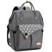 Lekebaby Gray Arrow Diaper Backpack - Multifunctional Large Capacity Baby Bag with Diaper Pad for Travel & On-the-Go - Buy Online on SooperMarket.com