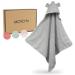 Moyo hooded towel with ears in gray I 75x75cm i toddler & baby bathing poncho made of 100% terry cotton i baby towel with hooded baby bath towel i washable hooded towel baby gray hood with ears