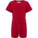 Kaycey Short Sleeve Bodysuit with Snap Buttons | Special Needs Clothing for Kids 5-6 Years | Red SuperSoft Cotton Fabric - Buy Online on SooperMarket.com