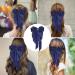 Navy Blue Bow Clips for Women Satin Hair Bow for French Long Tail Elegant and Cute Big Bows for Hair About Solid Soft Hair Accessories Birthday Wedding Party Gifts - Buy Online on SooperMarket.com