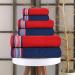 CASA COPENHAGEN 550 GSM 6Pcs Towel Set - Super Soft Egyptian Cotton Towels for Bath, Kitchen & Shower - American Blue & Red - Buy Online on SooperMarket.com