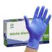 100 Count Nitrile Disposable Plastic Gloves - 4 mil. | Latex Free and Rubber Free | Non-Sterile Powder Free Gloves Medium - (Blue)
