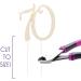 70 Cake Topper for 70th Birthday or Anniversary Gold Crystal Rhinestone Decoration (Gold) - Buy Online on SooperMarket.com
