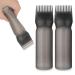 WLLHYF 2 Pack Root Comb Applicator Bottle 6 Ounce Hair Dye Bottle Brush Hair Oil Squeeze Bottles Plastic Hair Root Comb Color Applicator with Graduated Scale (Black)