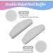 20 PCS Mini Half Moon Nail Buffer Block - Double-Sided Sponge Polish Sanding Buffer for Gel & Acrylic Nails (Grey) - Buy Online on SooperMarket.com
