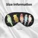 Buy SSIMOO Colorful Parrots Soft Sleep Eye Mask | Breathable Female Eye Patch for Travel & Relaxation - Black - International Shipping Available - Buy Online on SooperMarket.com