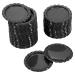 PATIKIL 1 Inch Flat Decorative Bottle Caps 50 Pack Craft Bottle Pendant Trays Double Sides Printed for DIY Pendants Craft Scrapbooks Black