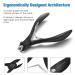FERYES Precision Toenail Clipper | Stainless Steel Nail Cutter for Thick or Ingrown Toenails | Podiatrist Recommended | Manicure Pedicure Clipper - BLACK - Buy Online on SooperMarket.com